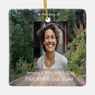 Ornement En Céramique Carte de prière mémorielle de sentier routier Phot