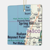 Ornement En Céramique Carte de Spring Hill en Floride (Gauche)