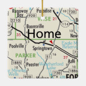 Ornement En Céramique Carte de Springtown Texas (Dos)