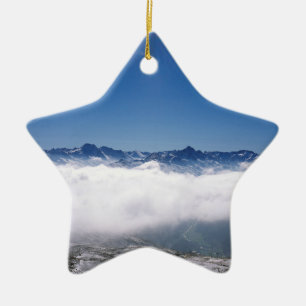 Ornement En Céramique Carte de vacances Snow Davos Suisse Poster Photo B