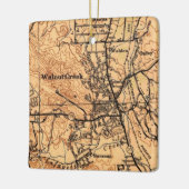 Ornement En Céramique Carte de Walnut Creek CA 1943 (Gauche)