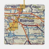 Ornement En Céramique Carte des années 50 de Riverside CA (Dos)