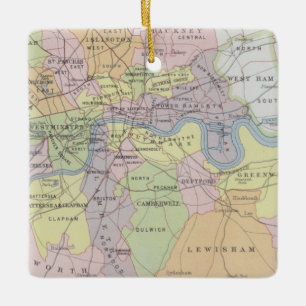Ornement En Céramique Carte des villes parlementaires métropolitaines