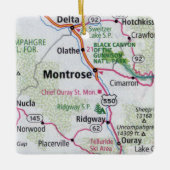 Ornement En Céramique Carte du CO de Montrose (Devant)