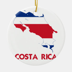 ORNEMENT EN CÉRAMIQUE CARTE DU COSTA RICA