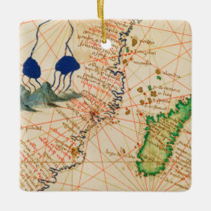 Ornement En Céramique Carte du Madagascar