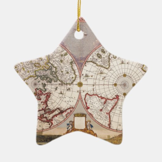 Ornement En Céramique Carte du monde antique (Devant)