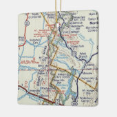 Ornement En Céramique Carte du Vermont Vermont (Gauche)