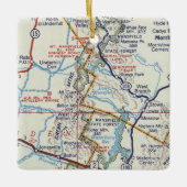 Ornement En Céramique Carte du Vermont Vermont (Devant)