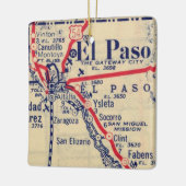 Ornement En Céramique Carte El Paso TX 1948 (Gauche)