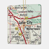 Ornement En Céramique Carte FL Lake City (Gauche)