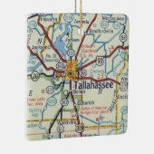 Ornement En Céramique Carte historique de Tallahassee (Droite)