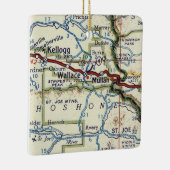 Ornement En Céramique Carte Kellogg et Wallace ID (Droite)