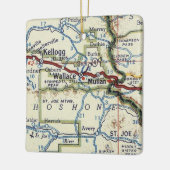 Ornement En Céramique Carte Kellogg et Wallace ID (Gauche)