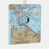 Ornement En Céramique Carte Norfolk VA (Droite)