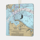 Ornement En Céramique Carte Norfolk VA (Gauche)