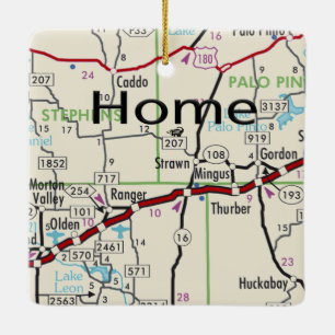 Ornement En Céramique Carte Paille TX