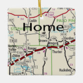 Ornement En Céramique Carte Paille TX (Devant)