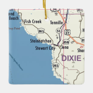 Ornement En Céramique Carte Stewart City Florida