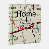 Ornement En Céramique Carte Sweetwater TX (Droite)