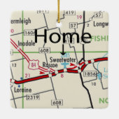 Ornement En Céramique Carte Sweetwater TX (Dos)