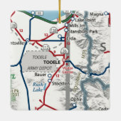 Ornement En Céramique Carte Tooele Utah (Dos)
