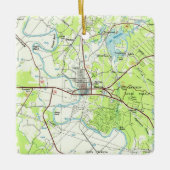 Ornement En Céramique Carte topo Bastrop TX (Devant)