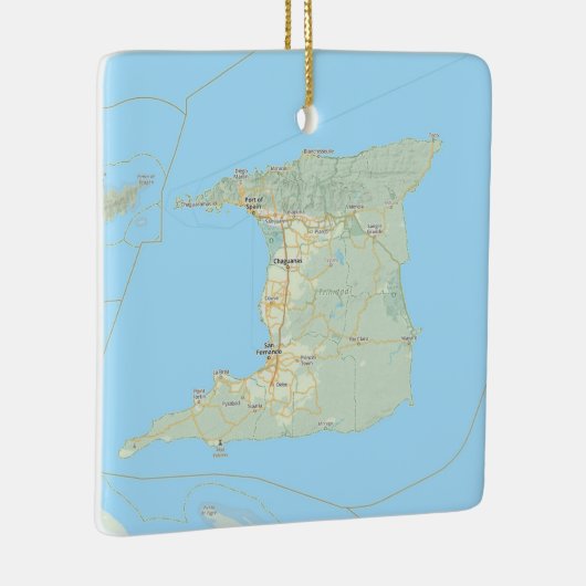 Ornement En Céramique Carte Trinidad Noël (Droite)