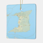 Ornement En Céramique Carte Trinidad Noël (Gauche)