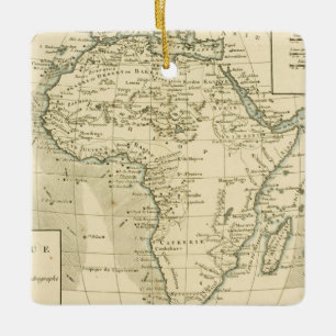 Ornement En Céramique Carte vintage de l'Afrique