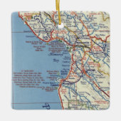 Ornement En Céramique Carte Vintage des Salinas (Devant)