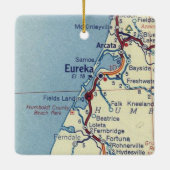 Ornement En Céramique Carte Vintage Eureka CA (Dos)