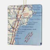 Ornement En Céramique Carte Vintage Kennebunk (Gauche)