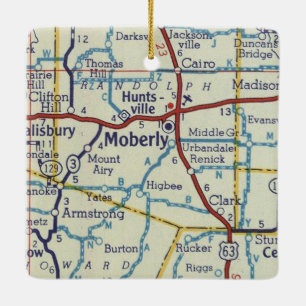 Ornement En Céramique Carte Vintage Mobility MO