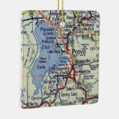 Ornement En Céramique Carte Vintage Provo (Droite)