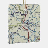 Ornement En Céramique Carte Vintage Yreka CA (Droite)