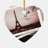 Cartes postales de Paris Bonjour Custom Orament