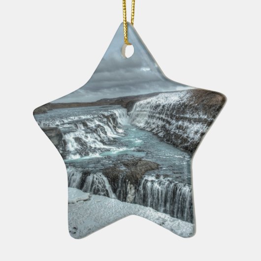 Ornement En Céramique Cascade de Gullfoss, Islande (Gauche)