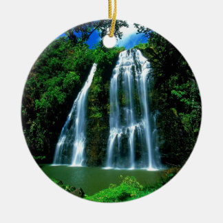 Ornement En Céramique Cascade Opaekaa Kauai Hawaï