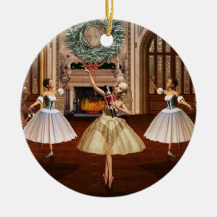 Ornement En Céramique Casse-noisette Ballerinas Noël