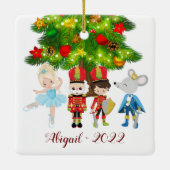 Ornement En Céramique Casse-noix, Clara, Soldat et Souris King (Dos)