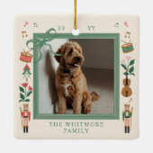 Ornement En Céramique Casse-noix moderne Bow Ribbon cadre photo (Dos)