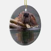 Ornement En Céramique castor de sourire (Droite)