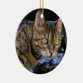 Ornement En Céramique Cat du Bengale (Droite)