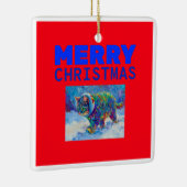 Ornement En Céramique Cat in Snow Wearing Ear Muffs (Droite)