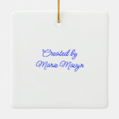 Ornement En Céramique Cat in Snow Wearing Ear Muffs (Dos)