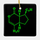 Ornement En Céramique Catnip Nepetalactone Formule chimique moléculaire (Devant)