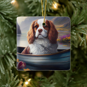 Ornement En Céramique Cavalier King sur un Paddle : Une Aventure Scéniqu