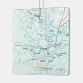 Ornement En Céramique Cedar Key FL Map (Gauche)