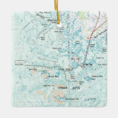 Ornement En Céramique Cedar Key FL Map (Devant)